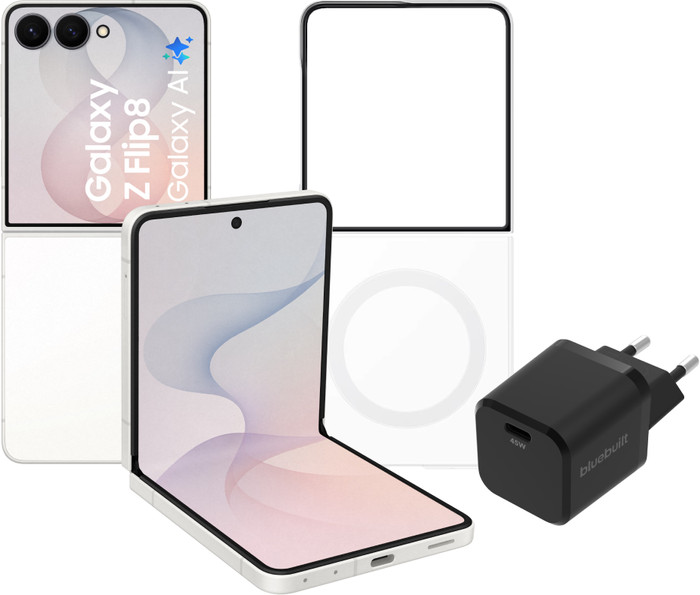 Samsung Galaxy Z Flip8 256GB Weiß 5G + Zubehörset Main Image