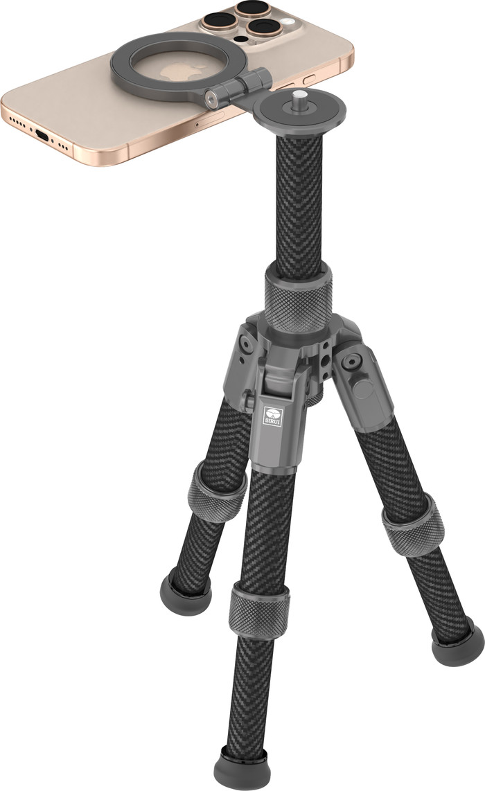 Sirui 3TM Magnetic Snap-on Smartphone Tripod produkt in gebrauch