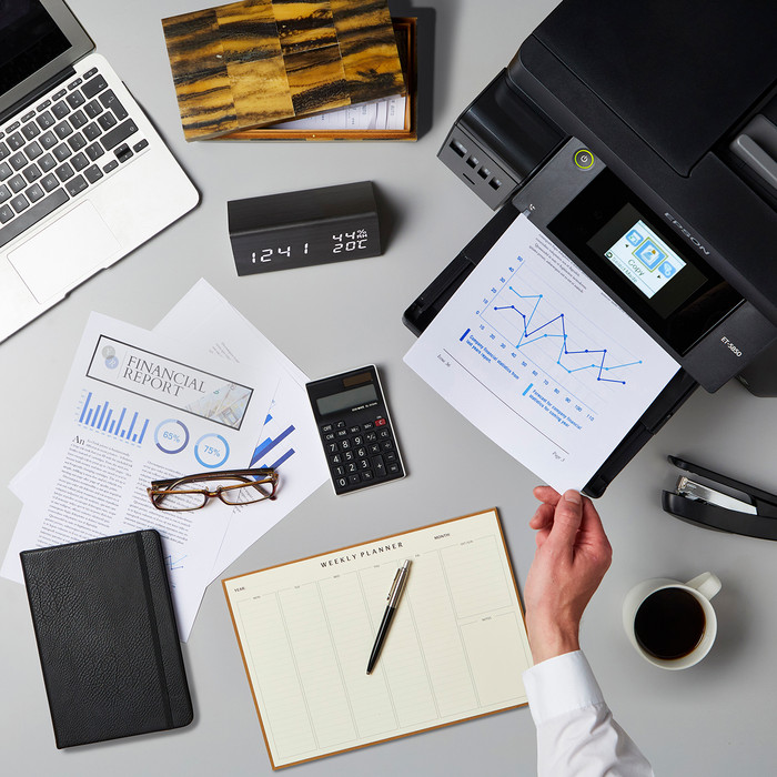 Epson EcoTank ET-5805 product in use