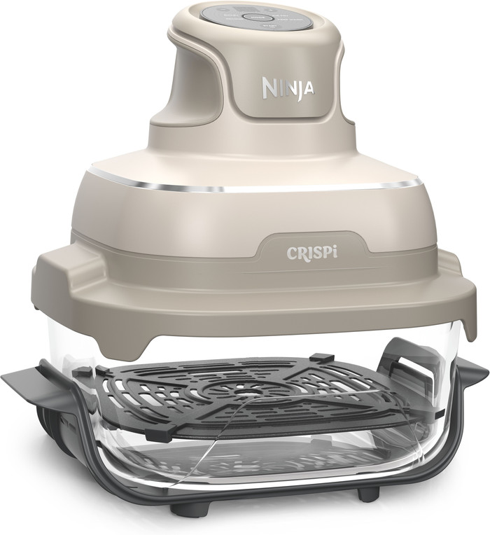 Ninja CRISPi 4-in-1 Glass Airfryer Cream left side