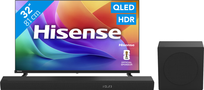 Hisense QLED 32 Zoll A59S (2026) + Hisense HS3100 Main Image