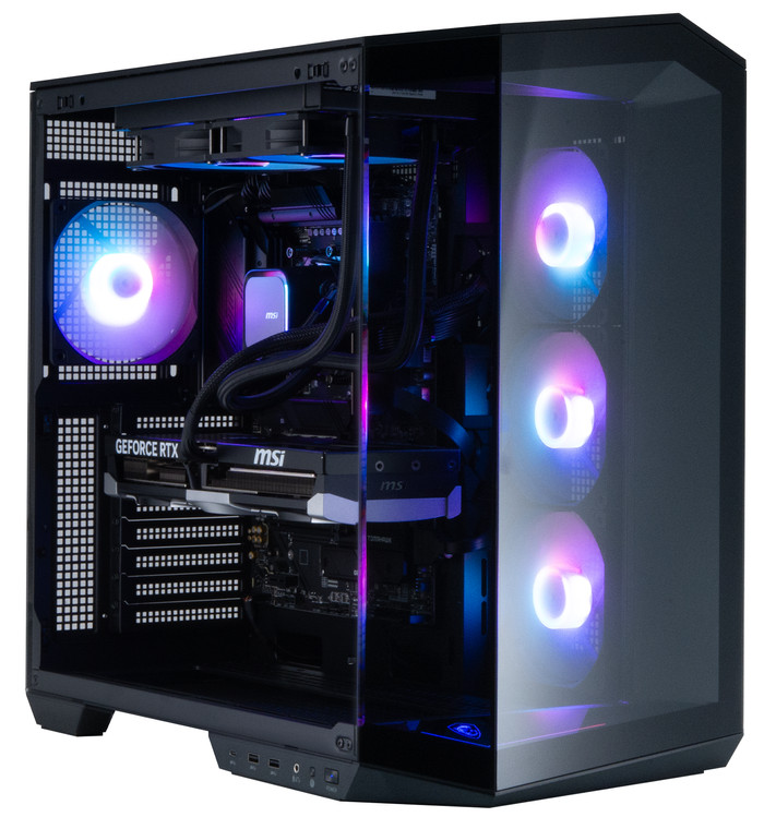 Cobalt x POWERED BY MSI - Tier 3 - RTX 5080 - Ryzen 7 9800X3D - 32GB - 2TB SSD right side