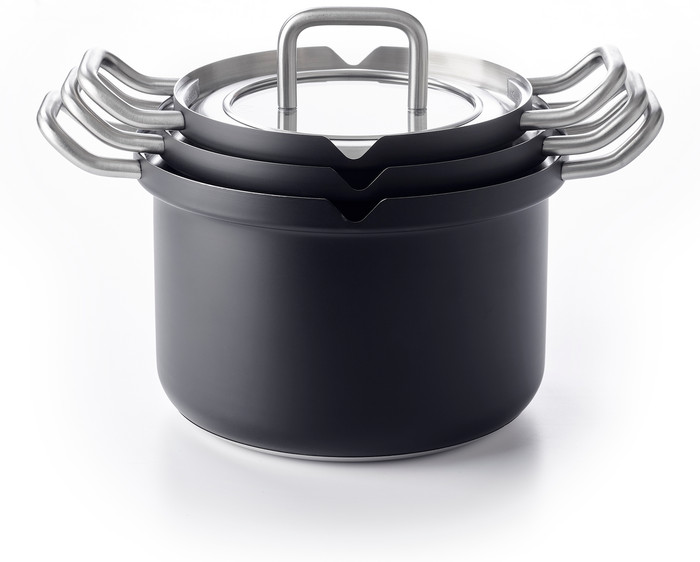 BK-Q-Linair Master Glas Black Topfset 5-teilig null