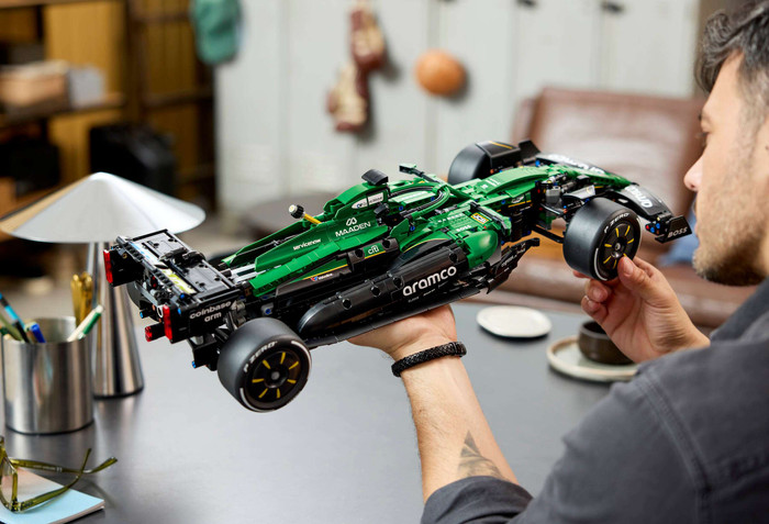 LEGO Technic Aston Martin Aramco AMR25 F1 Car 42240 product in use