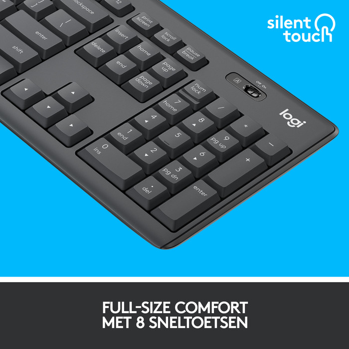 Logitech MK295 Silent kabellose Tastatur und Maus Schwarz QWERTZ null