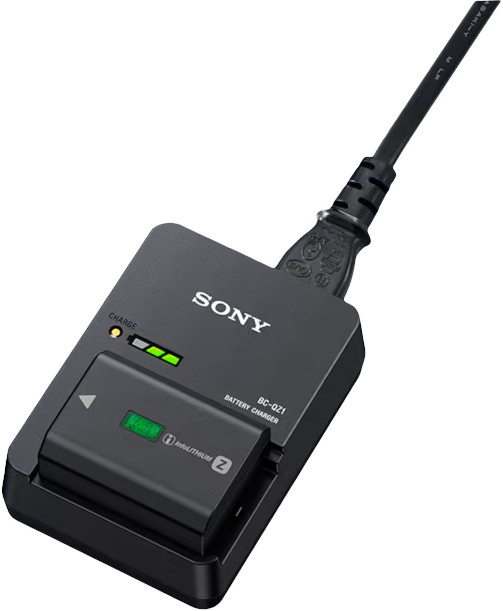 Battery charger for Sony NP-FZ100 product in use