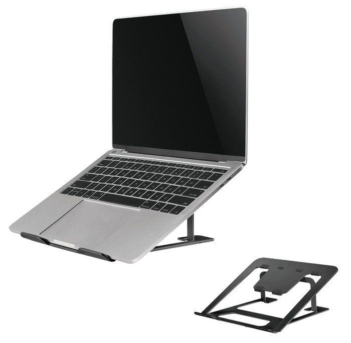 Neomounts NSLS085BLACK Klappbarer Laptopständer Schwarz rechte seite