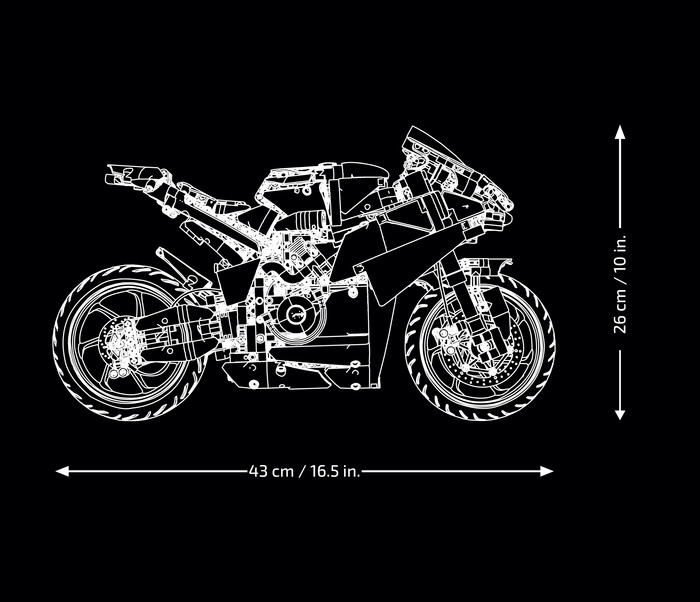 LEGO Technic Ducati Panigale V4 S Motorrad 42202 detail