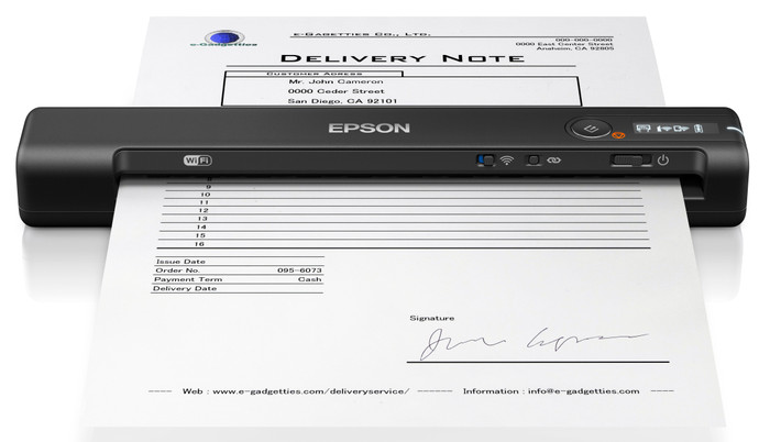 Epson WorkForce ES-60W product in use
