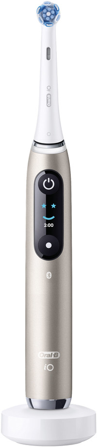 Oral-B iO 9 Gold with white brush head front