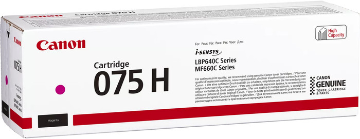 Canon 075H Toner Cartridge Magenta packaging