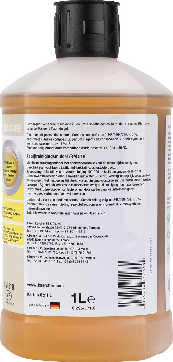 Kärcher Teppichreiniger RM 519 Flüssig 1 L verpackung