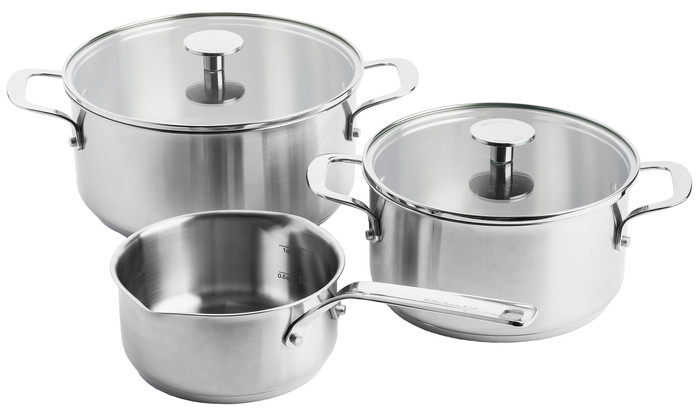 KitchenAid Stainless Steel Topfset 3-teilig Main Image