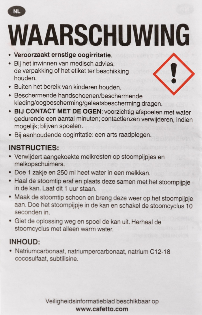 Sage Steam Wand Cleaner packaging