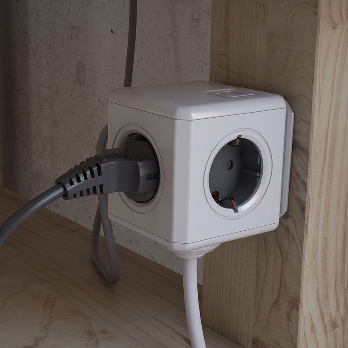 Allocacoc PowerCube Steckdosenleiste mit drei USB-A und USB-C-Anschlüssen 1,5 m visueller lieferant
