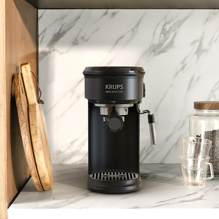 Krups Mini Maestro XP3508 Black product in use