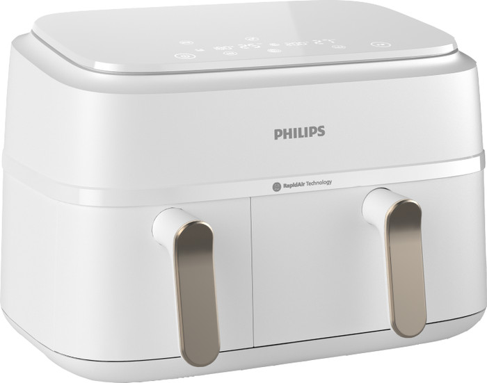 Philips Airfryer 3000 Series Dual Basket NA353/10 Weiß rechte seite