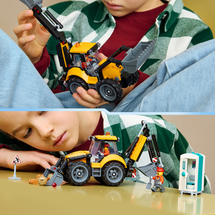 LEGO City Gelber Baggerlader 60480 produkt in gebrauch