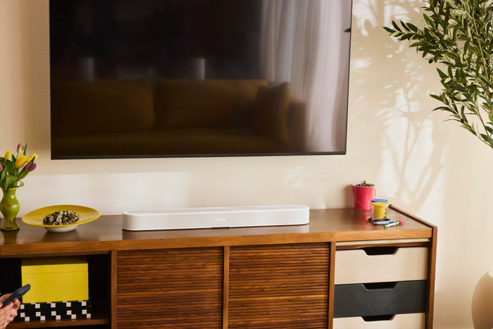 Sonos Beam Ultra Weiß produkt in gebrauch