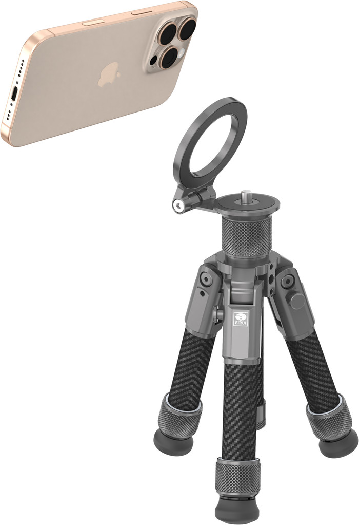 Sirui 3TM Magnetic Snap-on Smartphone Tripod produkt in gebrauch