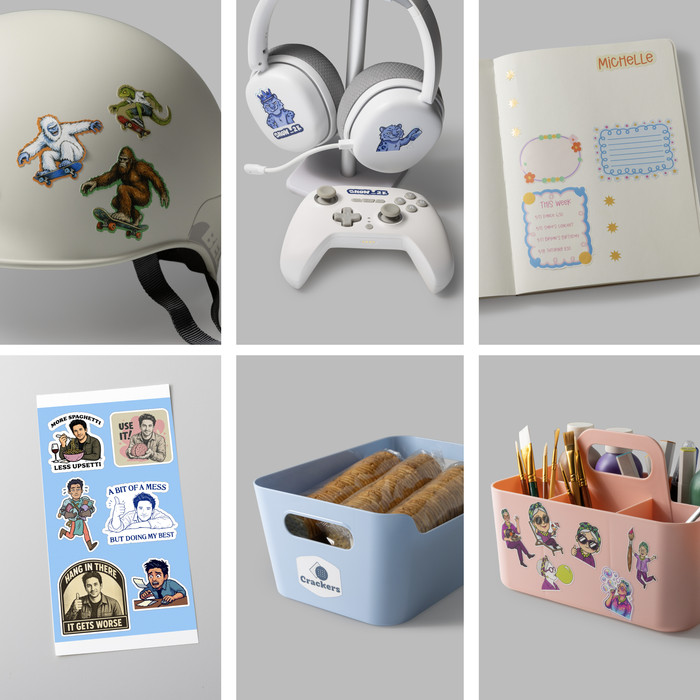Cricut Foto- und Aufkleberset für StickerPix Print + Cut produkt in gebrauch