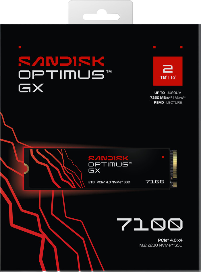SANDISK Optimus GX 7100 2TB NVMe-SSD verpackung
