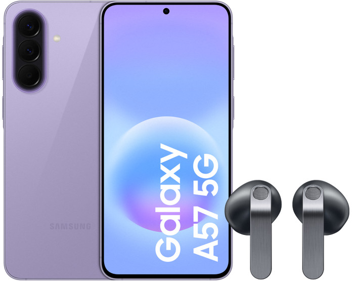 Samsung Galaxy A57 128GB Lila 5G + Samsung Galaxy Buds4 Schwarz Main Image