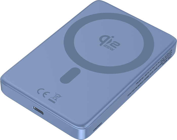 BlueBuilt Wireless Powerbank mit Qi2.2 und MagSafe 10.000 mAh mit Schnellladen 25 Watt Blau Main Image