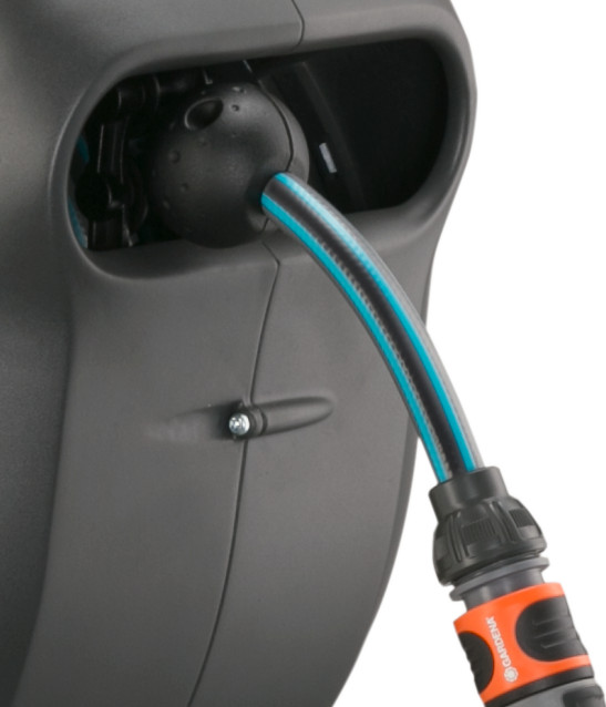 GARDENA Wall Hose Box 15 RollUp S White detail