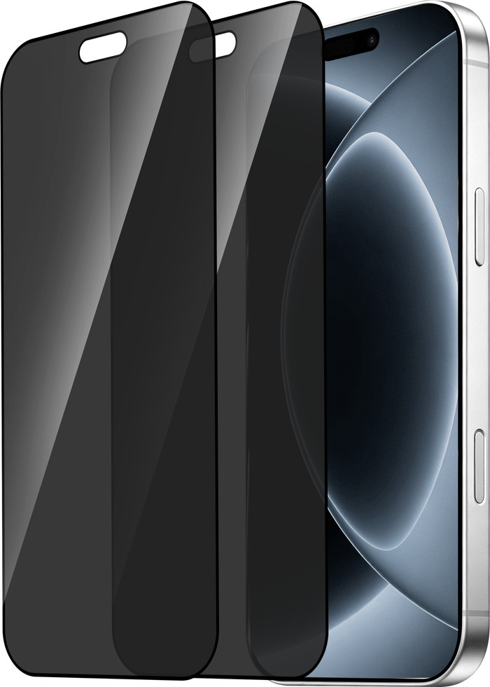 BlueBuilt iPhone 18 Pro Privacy Filter Screen Protector Glass Duo Pack Main Image