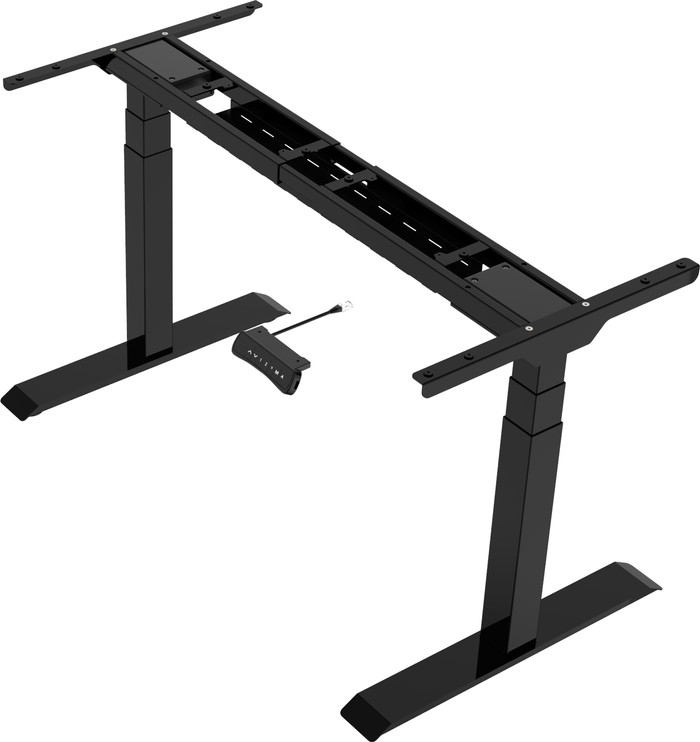 Euroseats Sitz-Steh-Schreibtisch Elektrisch 160 x 80 Schwarz/Weiß rechte seite