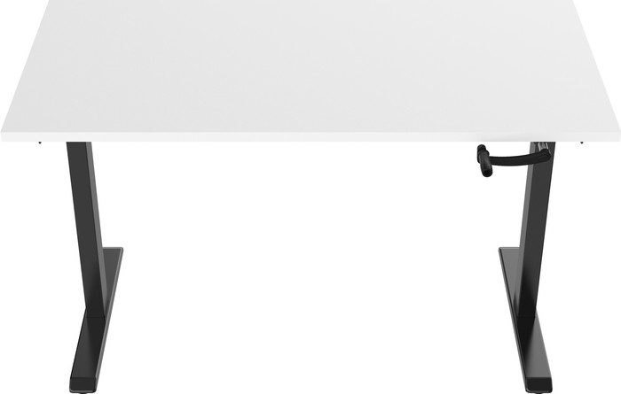 Euroseats Hand Crank Sit-Stand Desk 120x80 Black/White top