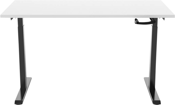 Euroseats Hand Crank Sit-Stand Desk 120x80 Black/White Main Image