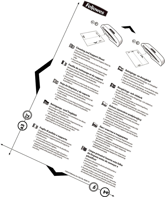 Fellowes A4 Cleaning Sheets 10 Units null