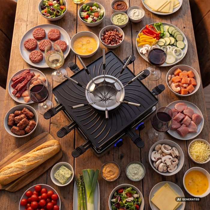 Princess Raclette and Fondue product in use