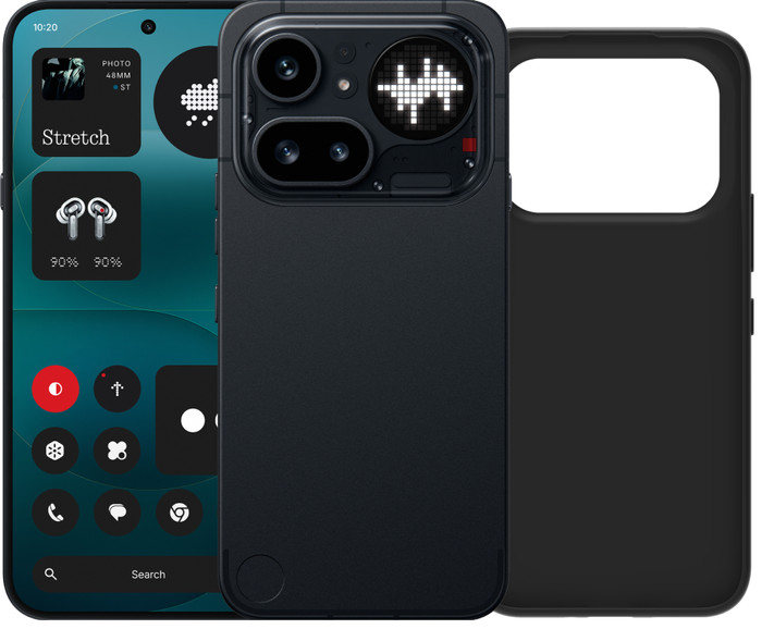 Nothing Phone (4a) Pro 256GB Schwarz 5G + BlueBuilt Backcover Schwarz Main Image