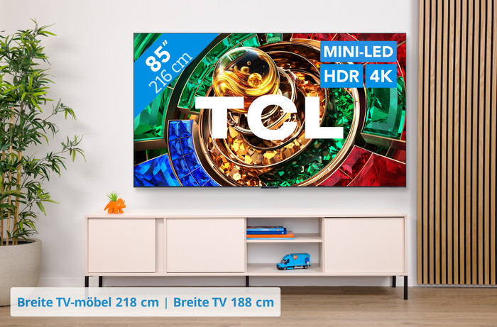 TCL RGB Mini-LED 85 Zoll RM9L (2026) visuelles Coolblue 1