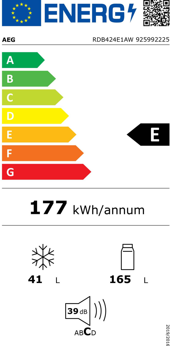 AEG RDB424E1AW energy label