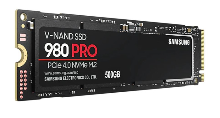 Samsung 980 Pro 500GB M.2 + Be quiet! MC1 M2 SSD cooler left side