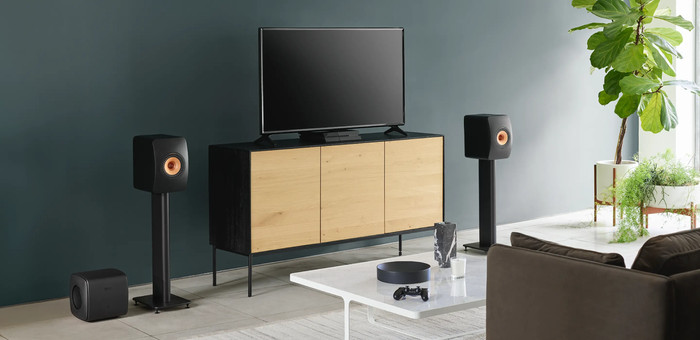 KEF KC62 Black product in use
