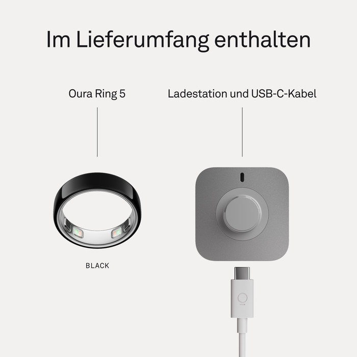 Oura Ring 5 Größe 12 Schwarz visueller lieferant