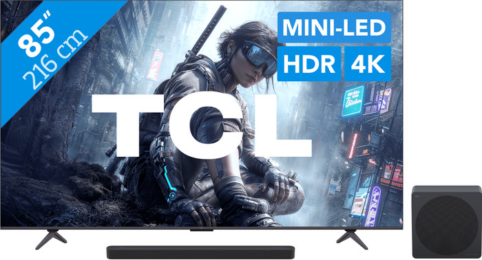 TCL QD Mini LED 85" T8D (2026) + TCL A65K Main Image