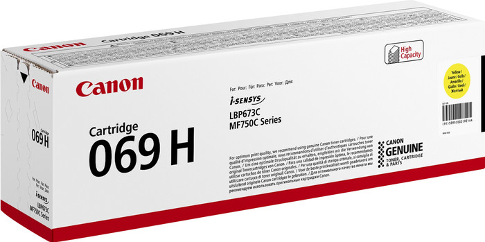 Canon 069H Toner Cartridge Yellow front