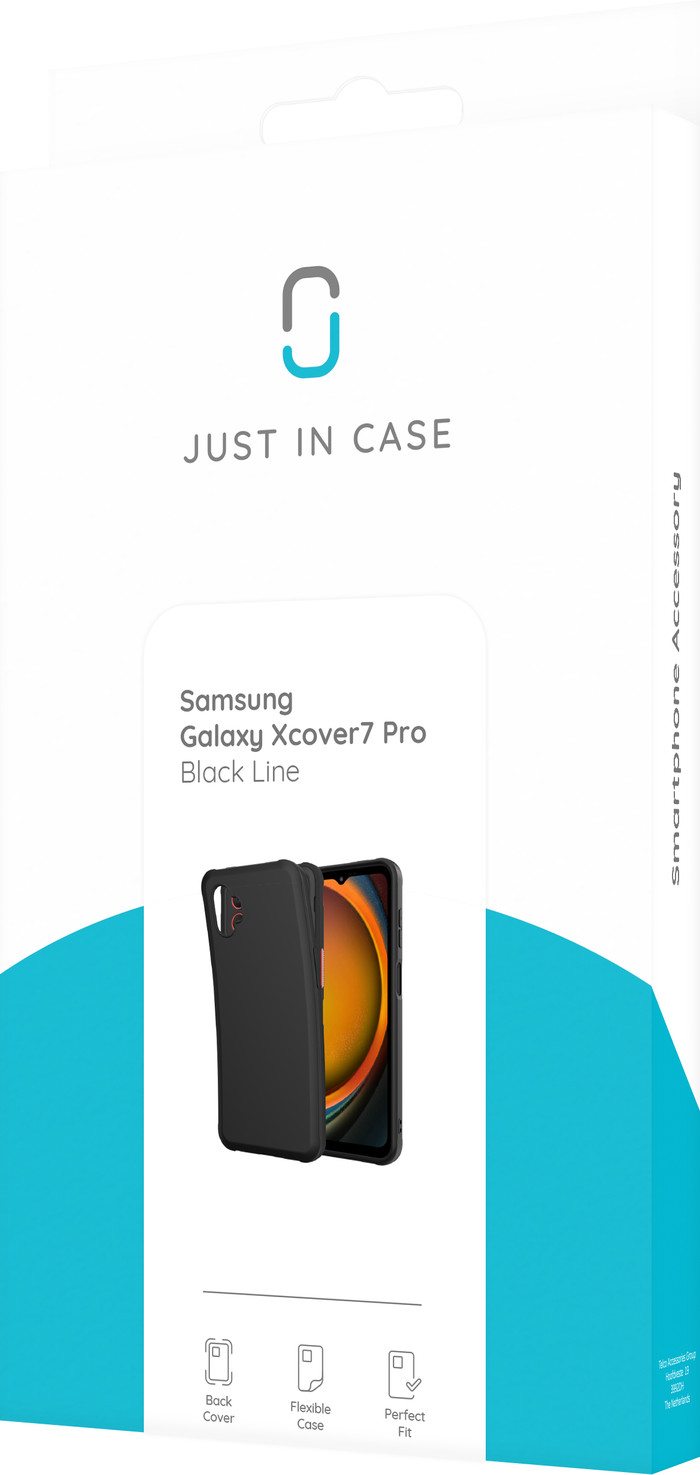 Just in Case Soft Design Samsung Galaxy Xcover7 Pro Backcover Schwarz verpackung