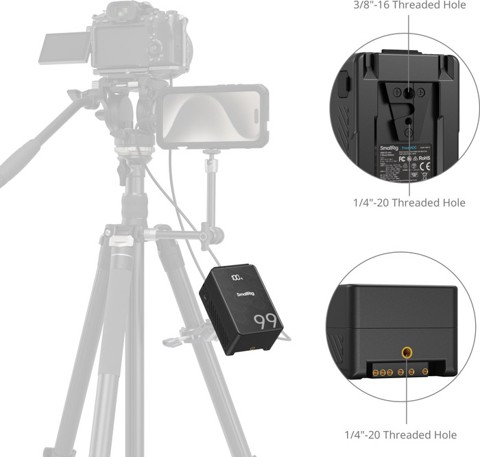 Smallrig Mini V-Mount Akku VB99 SE produkt in gebrauch