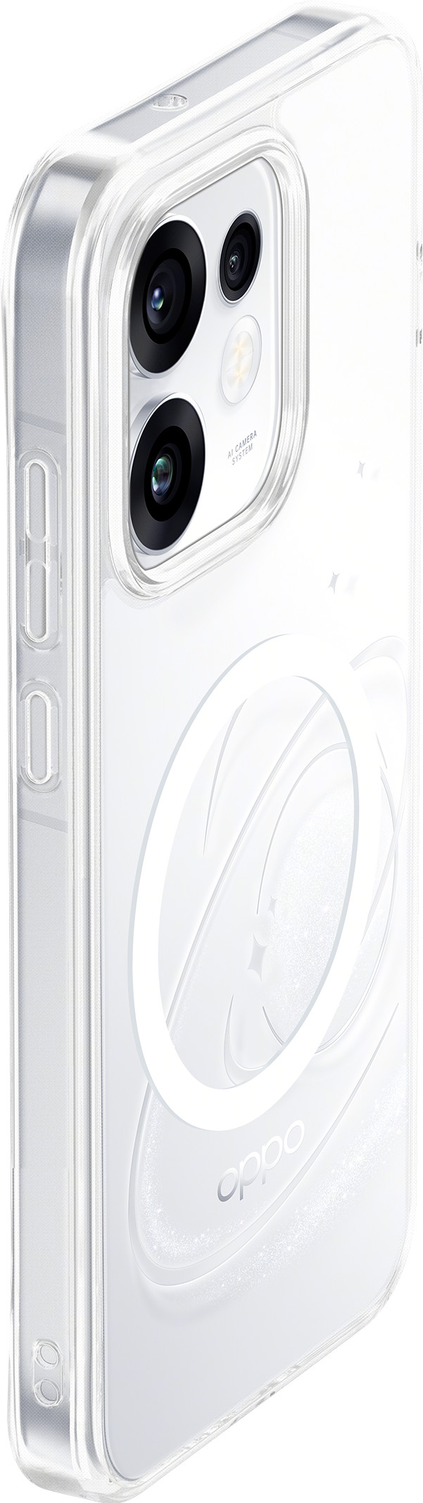 OPPO Reno16 / Reno16 Pro Backcover mit Magnet Transparent rückseite