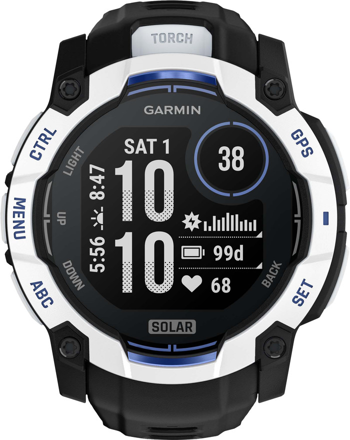 Garmin Instinct 3 Solar Weiß 50 mm vorne