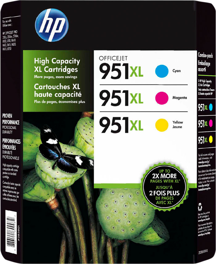 HP 951XL Cartridges Tri-Color Pack Main Image