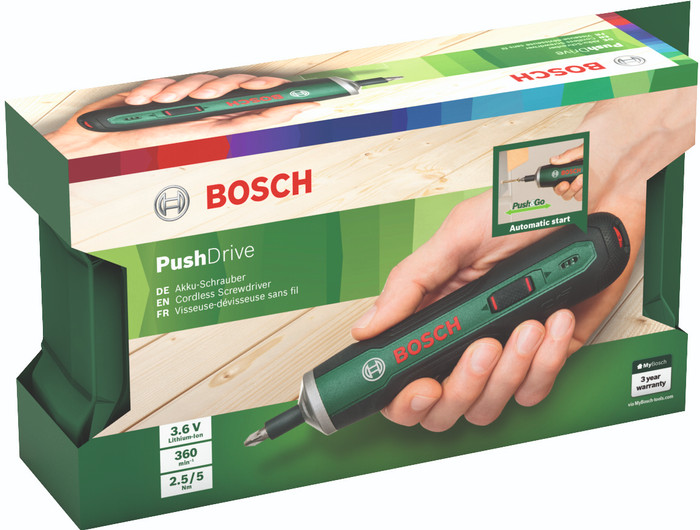 Bosch PushDrive packaging