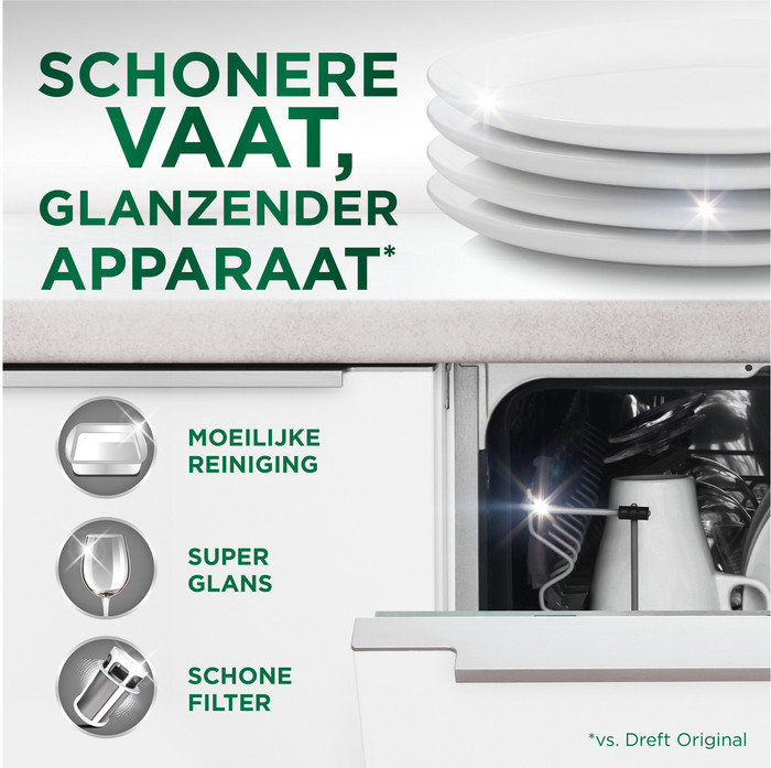 Dreft Dishwasher Tabs Platinum All In One Original - 66 units product in use